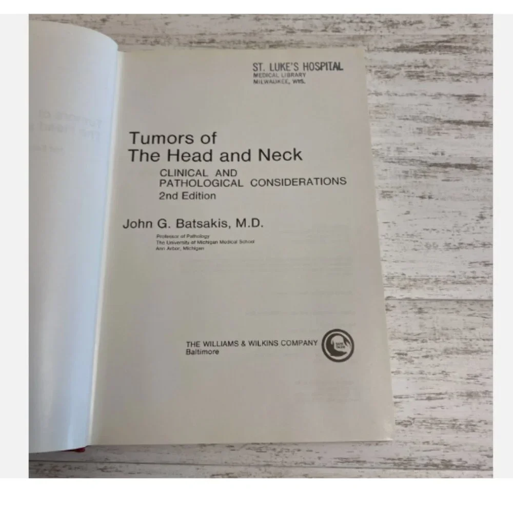 Tumors of the Head and Neck 2nd Ed Hardcover John G Batsakis Clinical Pathology